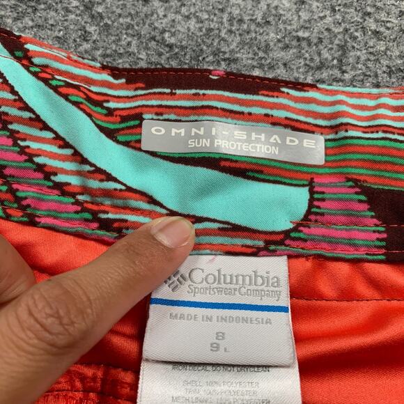 Columbia Board Short Womens 8 Coral Viva Bonita Omni-Shade UPF 50 Beach 9 Inseam - Picture 6 of 10